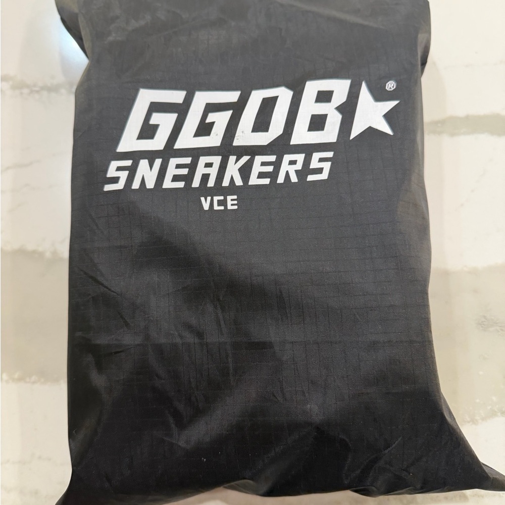 Golden Goose Black Leather Studded High-Top Sneakers with Gray Laces - Picture 11 of 11